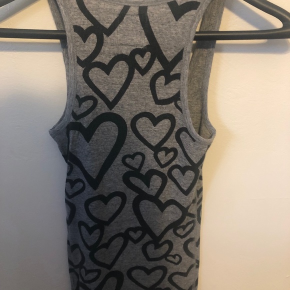 Victoria’s Secret Pink Bling Gray Heart Tank Top Size Small NWOT - Picture 3 of 5